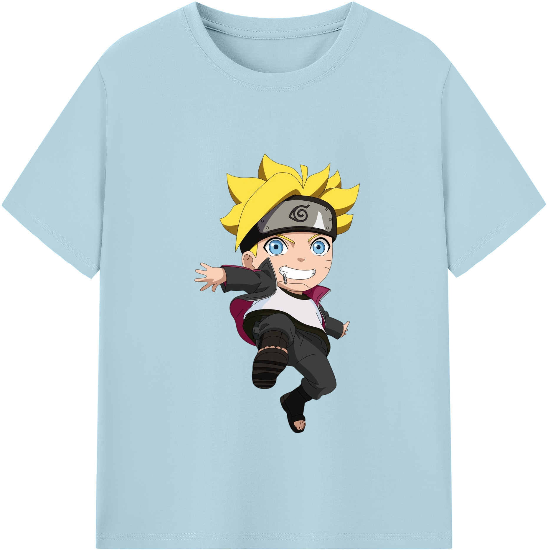 （画像用） NARUTO -ナルト- うずまき ボルト Uzumaki Boruto 綿100％半袖Tシャツ（フロントプリント）